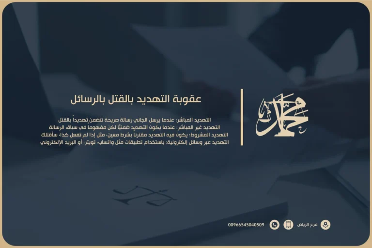 عقوبة التهديد بالقتل بالرسائل