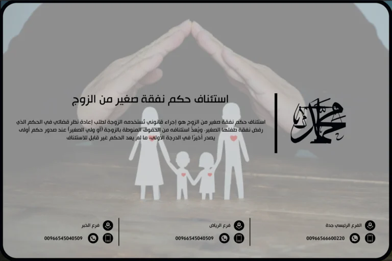 استئناف حكم نفقة صغير من الزوج