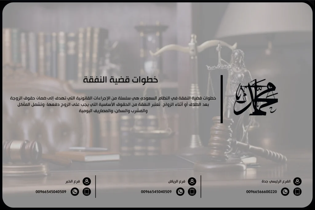 خطوات قضية النفقة