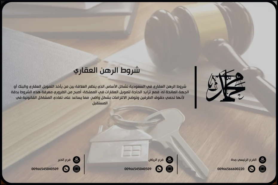 شروط الرهن العقاري