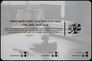 كيفية كتابة وصية ميراث خطوات قانونية لضمان توزيع التركة بشكل عادل
