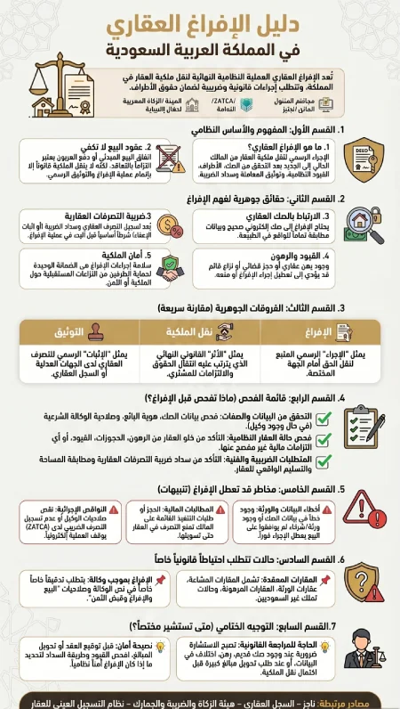 إنفوغرافيك دليل الإفراغ العقاري
